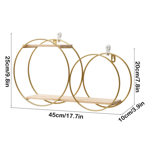 Gold Iron Floating Shelf for Wall, 1 Piece 2