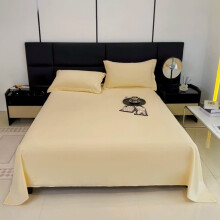 Microfiber Flat Sheet 180x230cm Solid Yellow