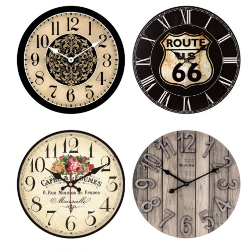 Horloge murale silencieuse DESIGNICE avec finition grain de bois 2