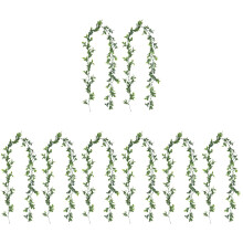 8Pcs Green Fake Vines Rattan Plant Pendants Indoor Outdoor Decoration