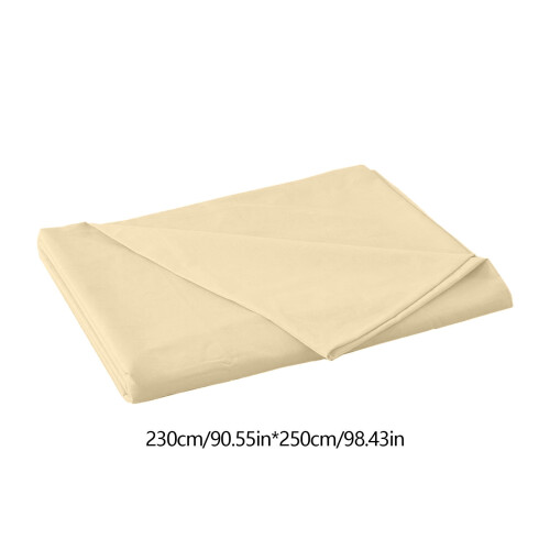 Microfiber Flat Sheet 180x230cm Solid Yellow 2