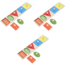 3Sets Vormen Puzzels Baby Peuter Knop Speelgoed