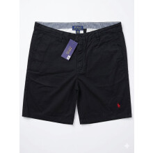 Mens Polo Black Chino Shorts Flat Stretch Cotton
