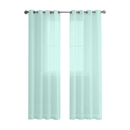 Linen Semi-Sheer Curtains 98 in Long 1 Panel 1