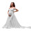 Comfortable Pregnancy Photo Gown Machine Washable-White L 1