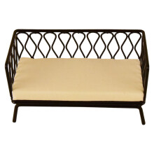 Realistic Couch Model Figure 1/12 Doll House-black sofa