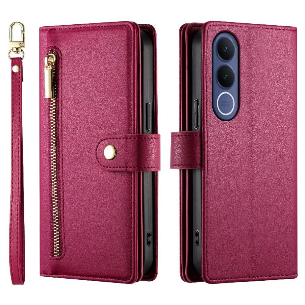 () Flip Case For Vivo V70 Fe 5G Multifunctional Stand Business Crossbody Strap Wallet 764563811724