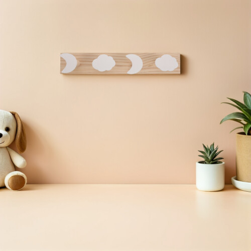 Crochets Bois Formes Nuage Pour Maison 2