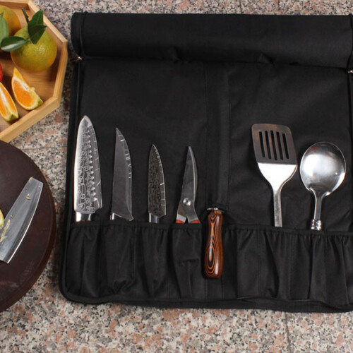 À Couteaux De Chef Noir En Oxford Polyvalent Portable 2