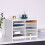 Organizador de mesa em bambu com 10 compartimentos para documentos. 3