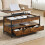 Storage Coffee Table with Drawers and Adjustable Top 2