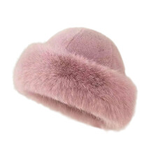 Protective Ear Flap Winter Hat Mongolian Styles Soft Plush-Pink