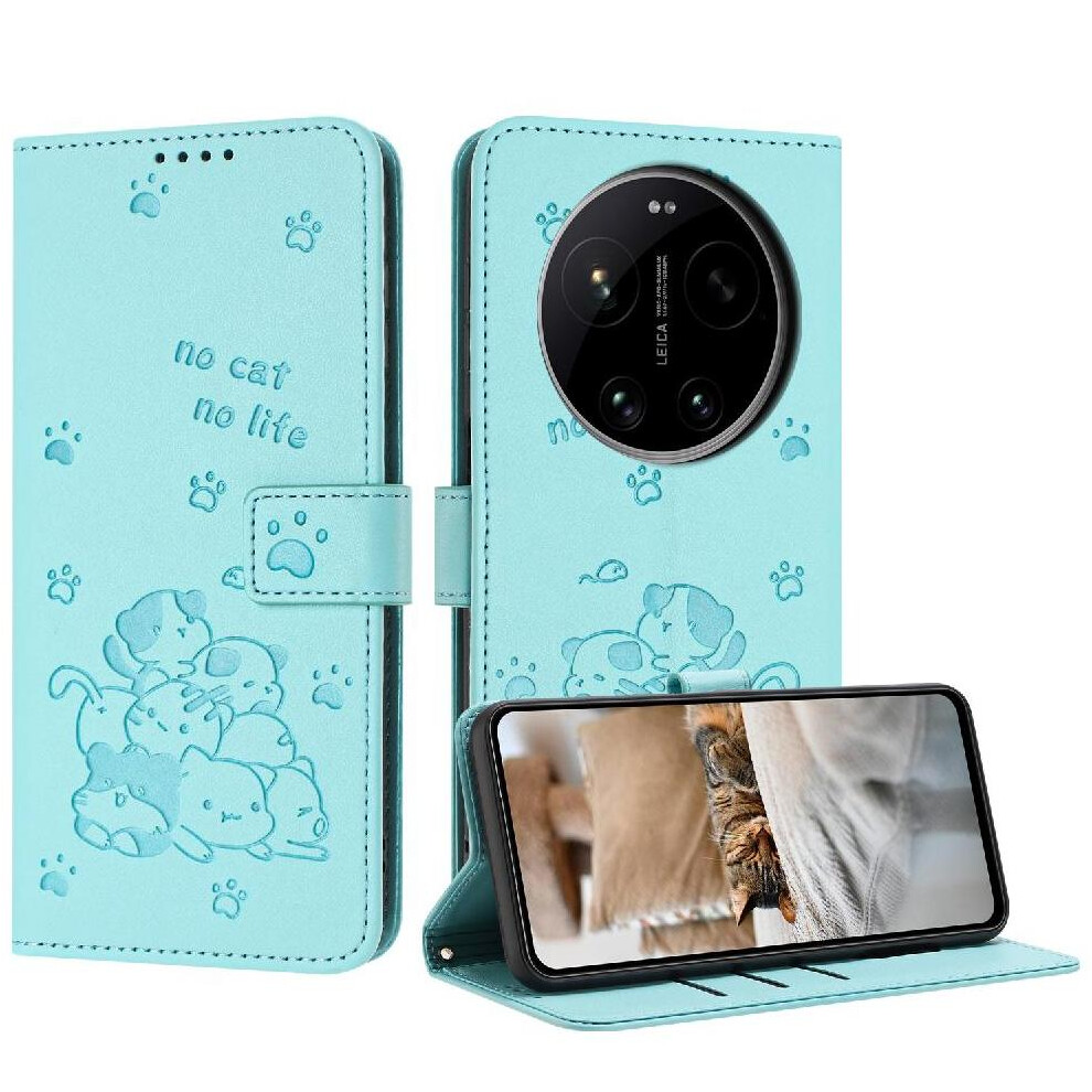 () Flip Case For Xiaomi 17 Ultra Cute Cat Card Holder Kickstand Leather Wallet Pu Leather 764563812004