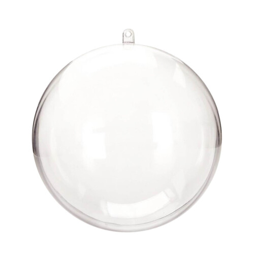 5pcs Clear Fillable Plastic Christmas Baubles