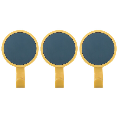 3-Pack Rotating Towel Hooks – ABS, Adhesive Mount