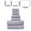 8-Piece Cotton Bath Towel Set: 4 Square + 2 Bath + 2 3
