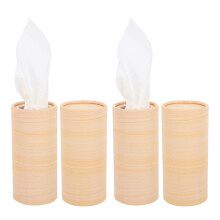 Khaki Car Tissue Holder with Soft Tissues 15 x 7 x 7 cm