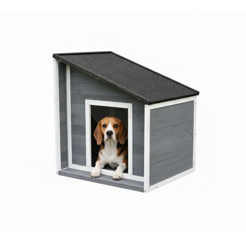 Hundehütte mit faltbarem, wetterfestem Dach 1