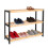 Bamboo Shoe Rack, Space-Saving, Holds 9 Pairs 1
