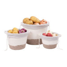 Kartoffelaufbewahrungskörbe, 3er-Set - Belüftet, blickdicht