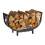 Curved Iron Firewood Rack - Space-Saving Log Holder 1