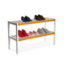 Schuhregal aus Bambus - platzsparend, bietet Platz für 9 Paar Schuhe