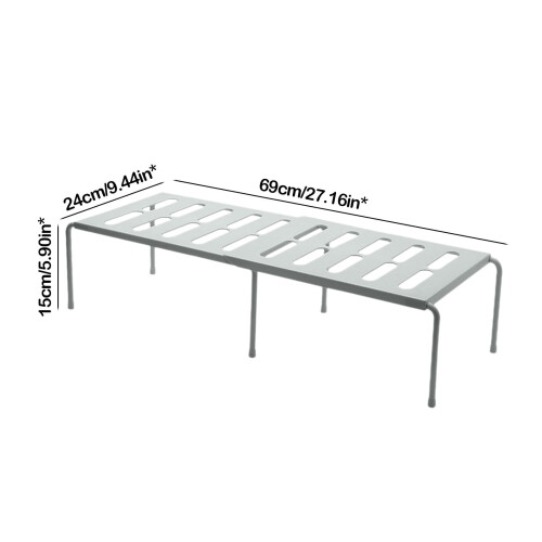 Retractable Kitchen Shelf Gray 69x24x15cm 2