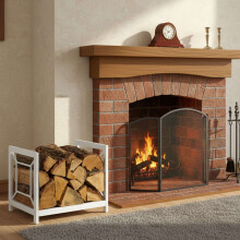 Brennholzregal, robustes Eisen, platzsparendes Design