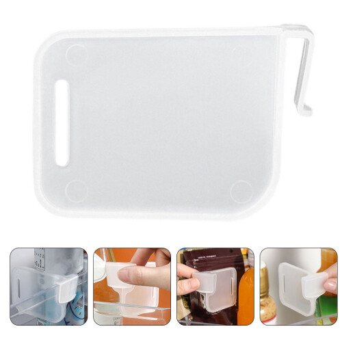 Fridge Side Door Divider Clips – PP, Transparent, 6.5 x 5