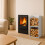 Firewood Rack with 2 Shelves - Iron, Indoor Use 2
