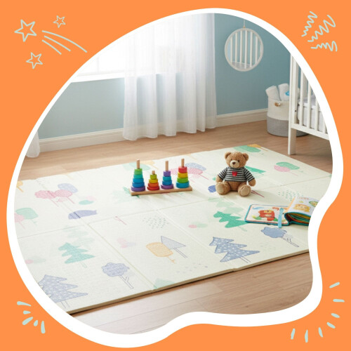 Faltbare Babyspielmatte - Sonnen- und Monddesign 1