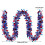 Red White Blue Foil Garland 2m 3