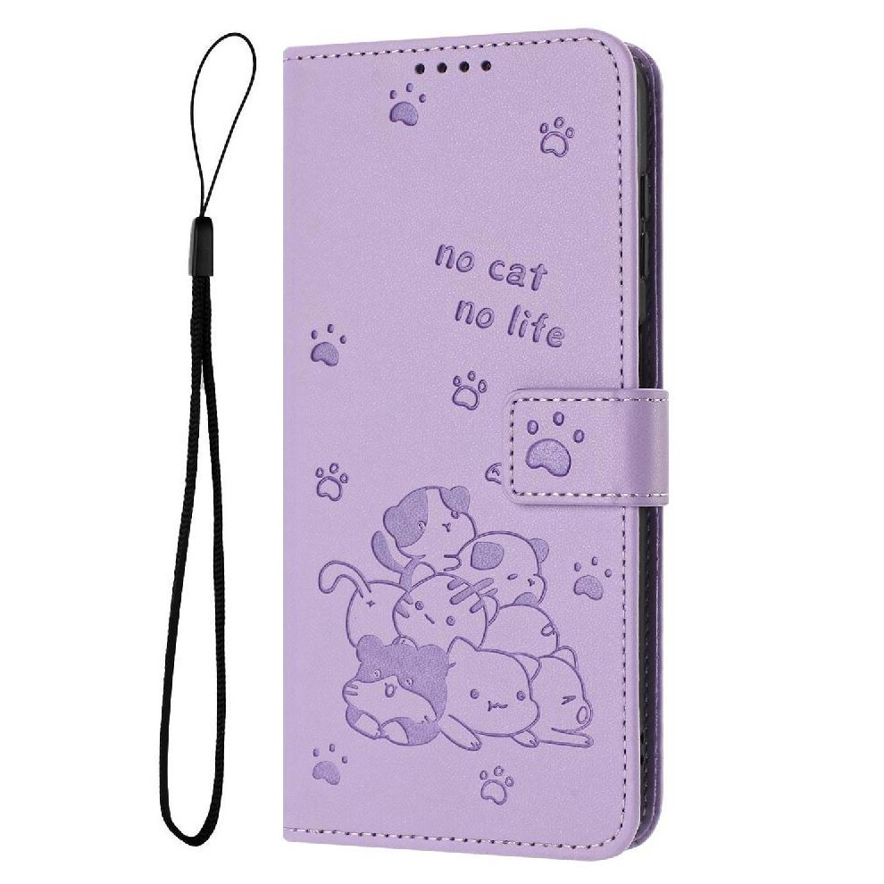 Flip Case For Vivo V70 5G Cute Cat Leather Wallet Card Holder Kickstand Pu Leather 764563812219