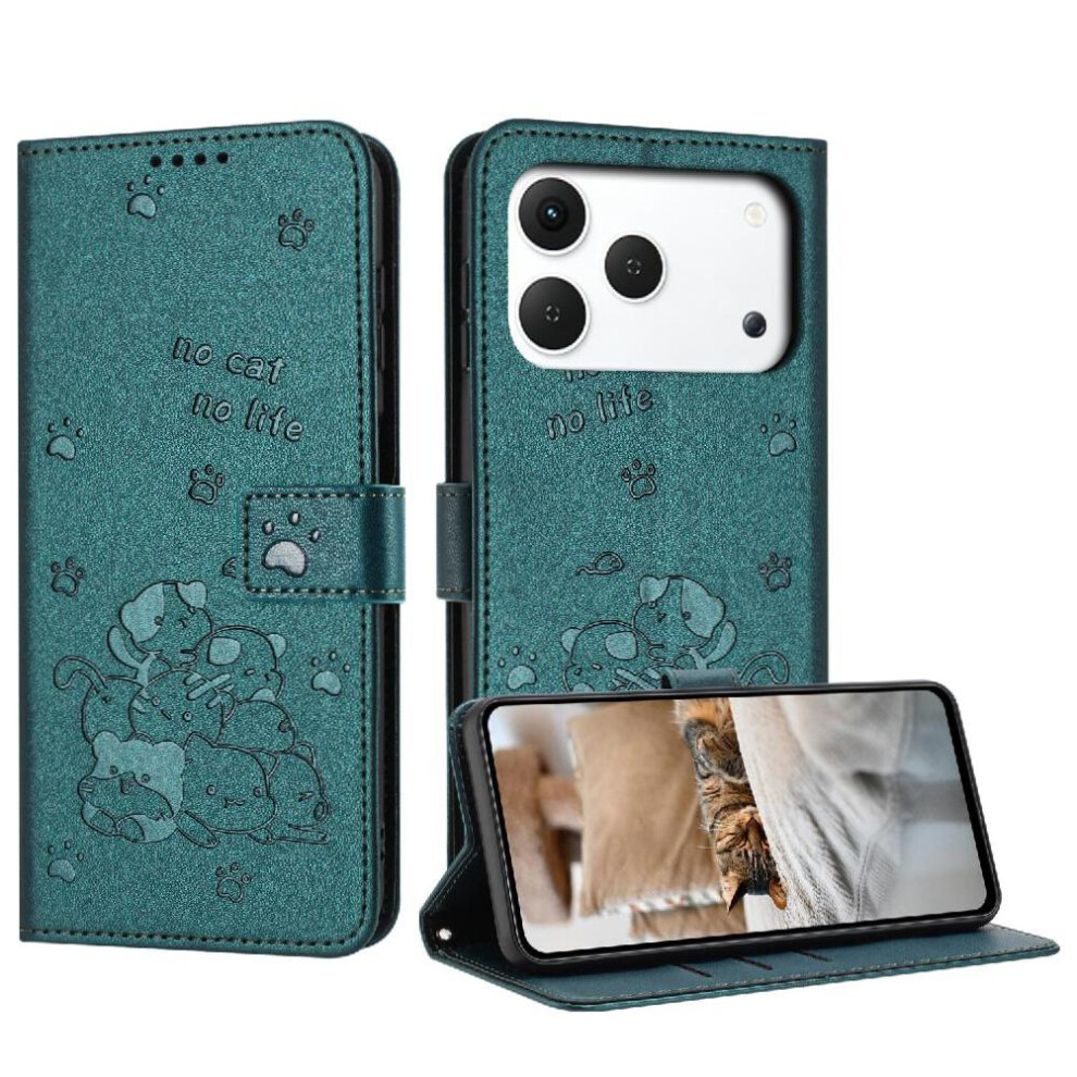 (C2) Flip Case For Tecno Spark 50 4G Pu Leather Card Holder Kickstand Leather Wallet Cute Cat 764563812370