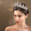 Corona da donna in lega rossa e oro con strass 4