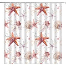 Starfish Coral Reef Shower Curtain 70 x 70 in Polyester