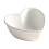Ceramic Heart-Shaped Dessert Bowl White 1 Pack 1