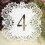 White Hollow-Cut Table Number Cards 1–10 (10 pcs) 1