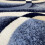Navy Abstract Hallway Runner Rug 2ft x 7ft 3in 5