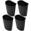 4 x Black Plastic Hanging Storage Buckets 1