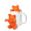 Katteformet silikone tekande orange 1 stk. 3