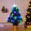 Mini Artificial Christmas Tree with Lights – 17.7 in, 2