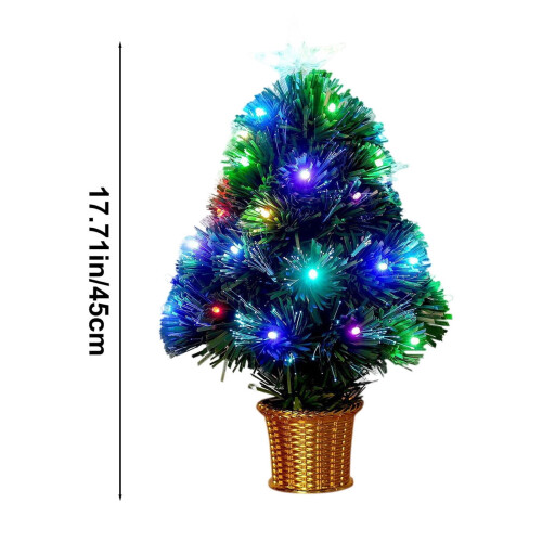 Mini Artificial Christmas Tree with Lights – 17.7 in, 2