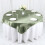 Satin Table Overlay 60 x 60 in Eucalyptus Green 2