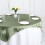 Satin Table Overlay 60 x 60 in Eucalyptus Green 5