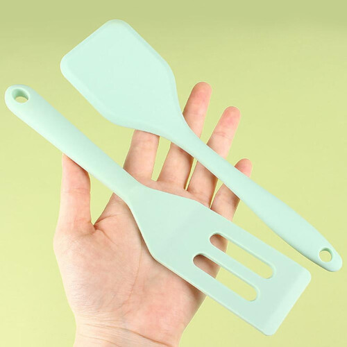 Heat-Resistant Silicone Kitchen Spatula Set (2 pcs) 1