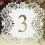 White Hollow-Cut Table Number Cards 1–10 (10 pcs) 2