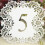 White Hollow-Cut Table Number Cards 1–10 (10 pcs) 3
