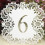 White Hollow-Cut Table Number Cards 1–10 (10 pcs) 4
