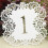 White Hollow-Cut Table Number Cards 1–10 (10 pcs) 5